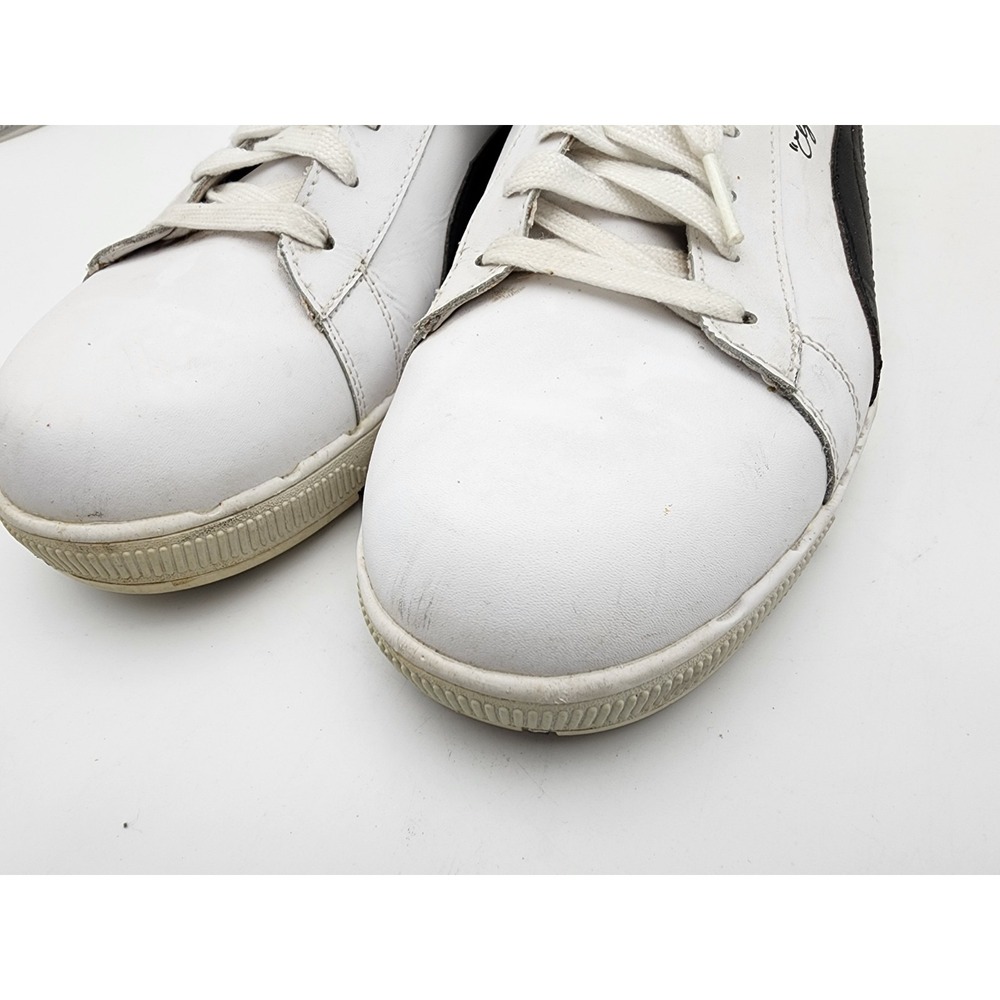 PUMA Clyde Golf Sneakers Spikeless Mens Size 11 White Black Leather Lace Up - Picture 5 of 13